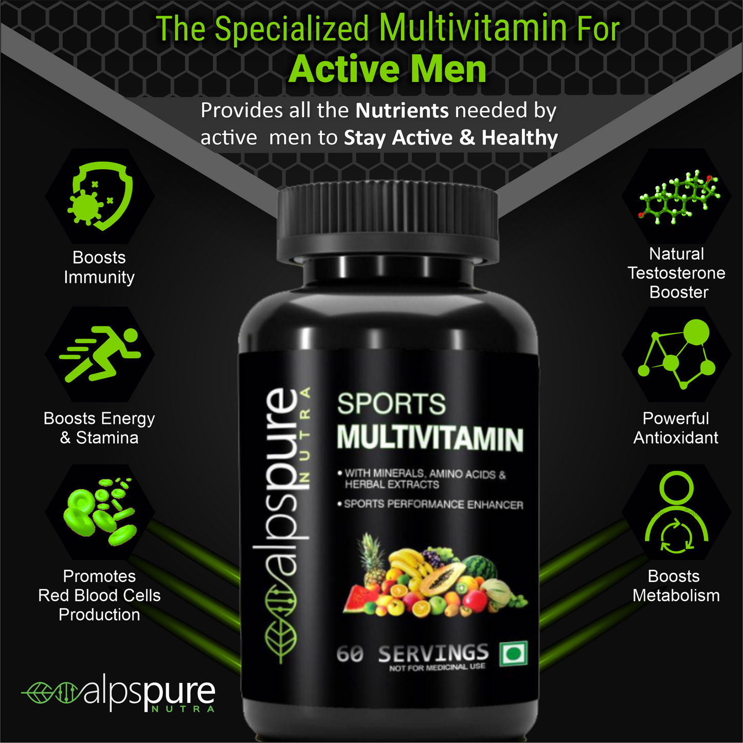 Mens- Sports Multivitamin-Veg